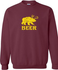 Beer funny deer Bear Animal Unisex Sweatshirt