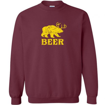 Beer funny deer Bear Animal Unisex Sweatshirt