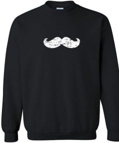 Mustache funny facial hair Unisex Sweatshirt