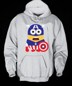 Despicable Me Minions Superheros Captain America Unisex Adult Hoodie