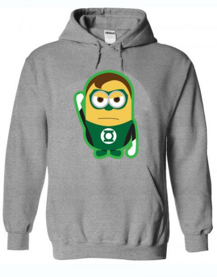 Despicable Me Minions Superheros Green Lantern Unisex Adult Hoodie