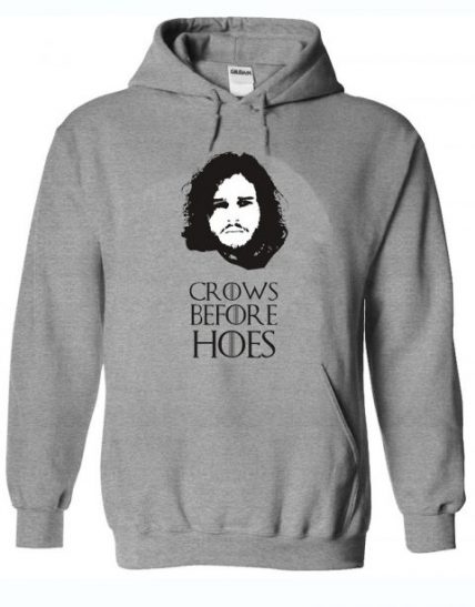 Game of Thrones Jon Snow-crows before hoes Unisex Adult Hoodie