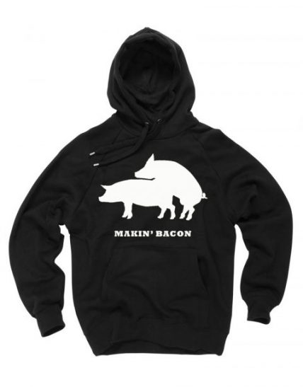 Makin Bakon white Unisex Adult Hoodie