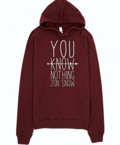 You Know Nothing Jon Snow Unisex Adult Hoodie