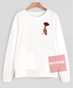 Red Roses in Hand Unisex Sweatshirt