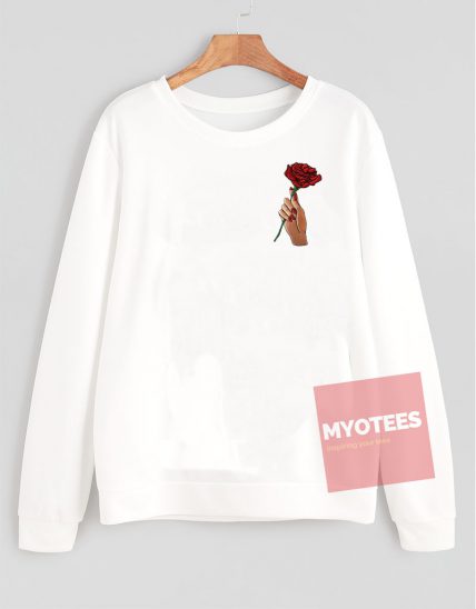 Red Roses in Hand Unisex Sweatshirt