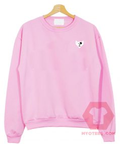 Cat and Dog Simple Funny Pink Unisex Sweatshirt