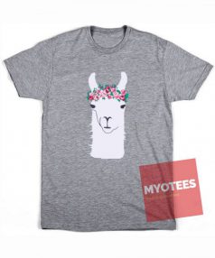 Little Llama in Flower Crown Unisex T Shirt