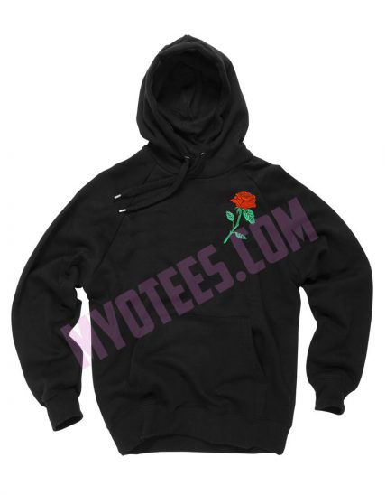 Rose Embroidery Unisex Adult Hoodie