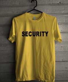 Security Yellow Unisex T Shirt