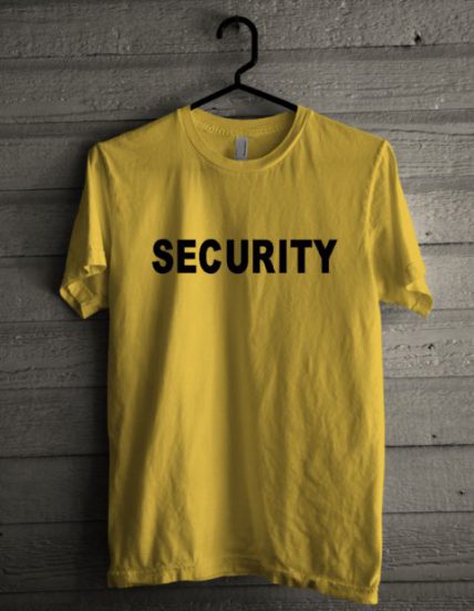 Security Yellow Unisex T Shirt