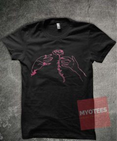 Hand Roses Flower Unisex T Shirt