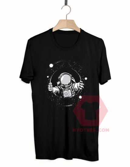 Black Hole Astronout Unisex T Shirt