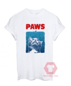 Best T shirt PAWS - Jaws Parody Unisex on Sale