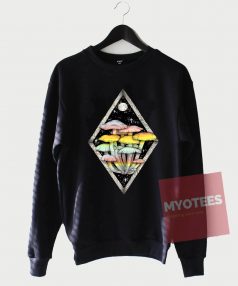 Cheap Sweatshirt Rainbow Mushrooms Unisex on Sale