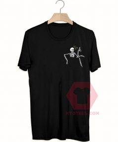 Best T shirts Let's Chill Out Man Skeleton Unisex on Sale