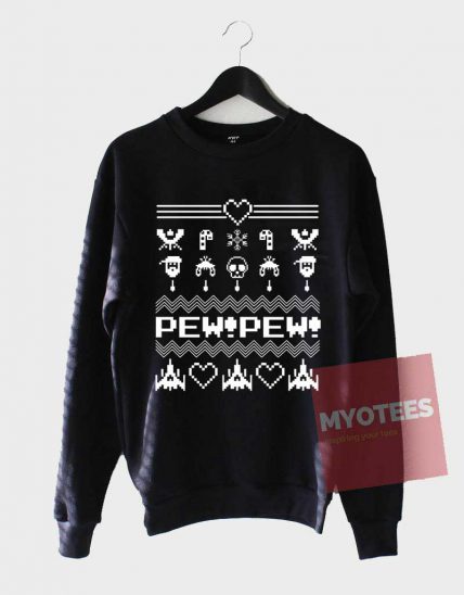 Cheap Sweatshirt Pew Pew Christmas Unisex on Sale