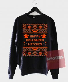 Cheap Sweatshirt Happy Halloween Witches Unisex on Sale