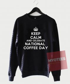 Cheap Sweatshirt National Coffee Day Unisex on Sale