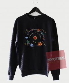 Cheap Sweatshirt Planets Solar System and Stars Unisex on Sale