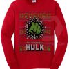 Funny The Incredible Hulk Ugly Christmas Sweatshirt