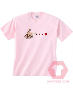 Custom Tees Hand Gun Hearts Unisex On Sale