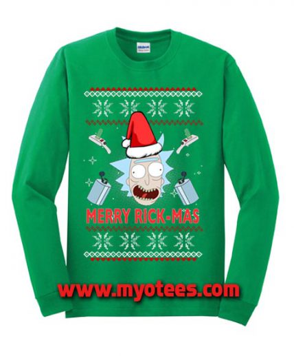 Funny Merry Rick Mas Ugly Christmas Sweatshirt