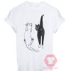 Custom Tees Cat White and Black Unisex on Sale