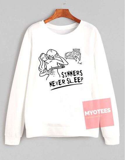 Cheap Sweatshirt Sinners Never Sleep Unisex on Sale