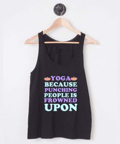 Buy Tank Top Yoga Because Punching Unisex on Sale