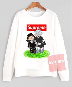 Cheap Custom Supreme Style Rick And Morty Unisex Sweatshirt