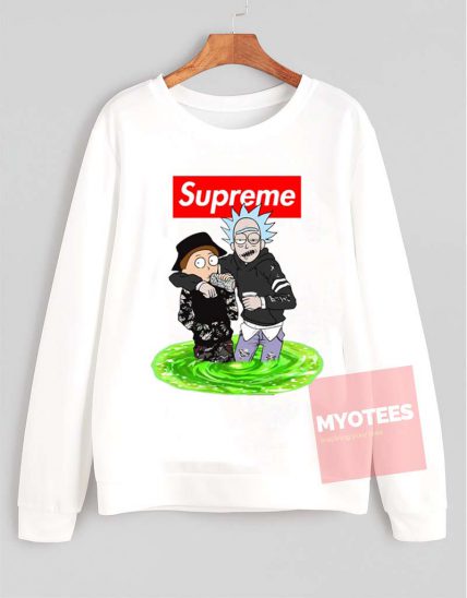 Cheap Custom Supreme Style Rick And Morty Unisex Sweatshirt
