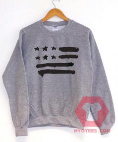 Cheap Custom Black American Flag Sweatshirt