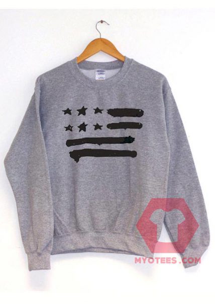 Cheap Custom Black American Flag Sweatshirt