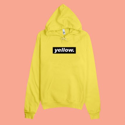 Cheap Custom Hoodie Yellow Quote On Sale