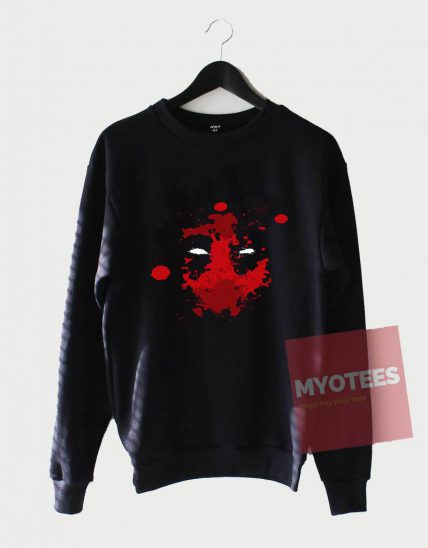 Cheap Custom Deadpool Paint Splatter Sweatshirt