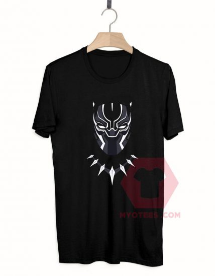 Cheap Custom Tees Face Black Panther On Sale