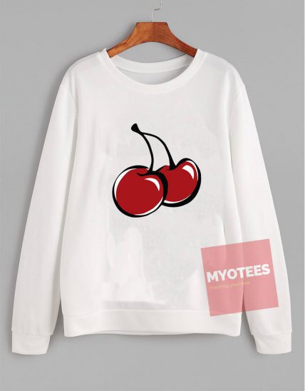 Cheap Custom Tees Cherry Red Sweatshirt