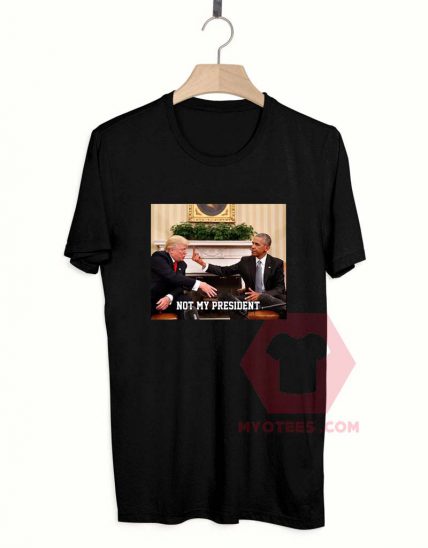 Cheap Custom Tees Obama Flips Off Trump On Sale