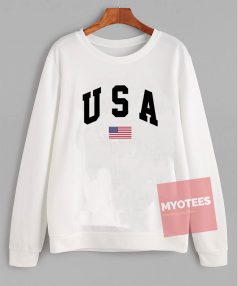 Cheap Custom Tees USA Flag Sweatshirt