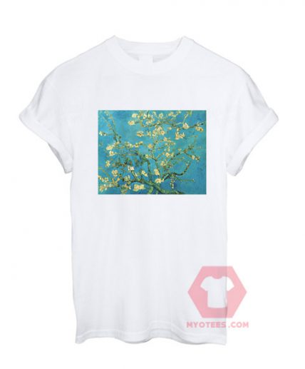 Cheap Custom Tees Van Gogh Aesthetic Flower On Sale