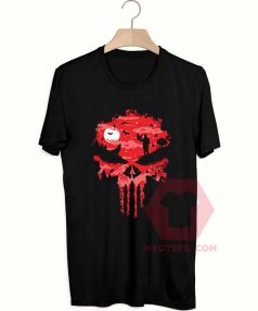 Affordable Custom Red Night Skull T-Shirt