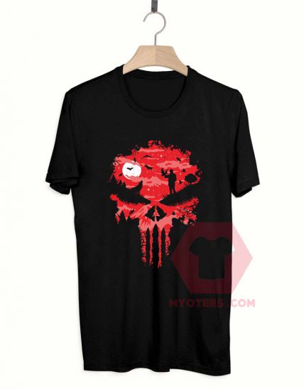 Affordable Custom Red Night Skull T-Shirt