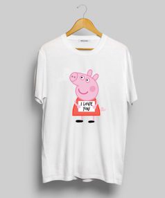 Custom Tees Peppa Pig I Love You On Sale