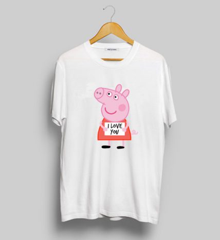 Custom Tees Peppa Pig I Love You On Sale