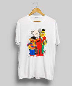 Kaws X Sesame Street Family Collab T Shirt For Sale