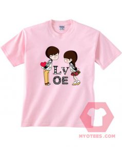 Cheap Custom Tees Boy And Girl Love For Sale