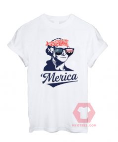 Cheap Custom Tees Merica George Washington For Sale