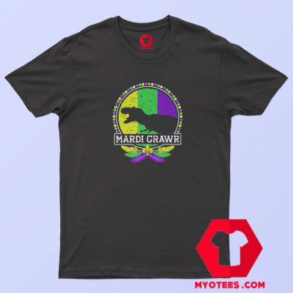 Mardi Grawr T Rex Mardi Gras Tshirt