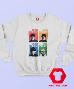 Beatles Yoda Starwars Parody Graphic Sweatshirt